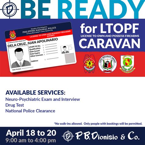 ltopf caravan 2023 schedule cebu|How to apply for an LTOPF .